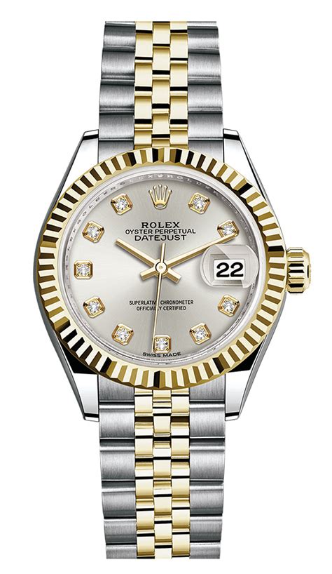 rolex two tone women's